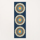 Pale Yellow Orange Mandala Yoga Mat ヨガマット (正面)