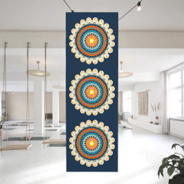 Pale Yellow Orange Mandala Yoga Mat ヨガマット
