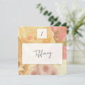 Pale Yellow Rose Place Setting Card ノートカード