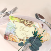 Pale Yellow Rose Thank You Card