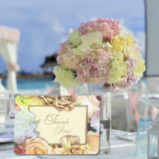 Pale Yellow Rose Thank You Card サンキューカード