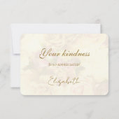 Pale Yellow Rose Thank You Card サンキューカード (裏面)