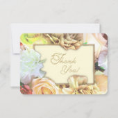 Pale Yellow Rose Thank You Card サンキューカード (正面)