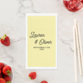 Pale Yellow Script Minimalist Wedding (インサイチュ)