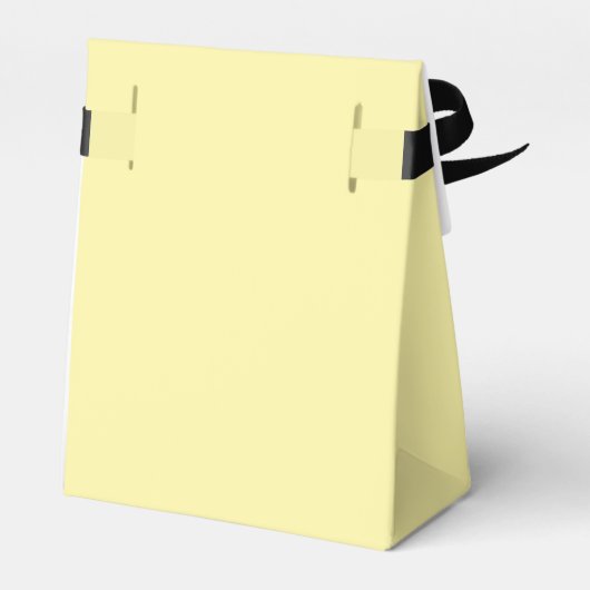 Pale Yellow Script Minimalist Wedding フェイバーボックス (裏面サイド)