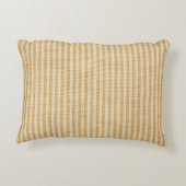 Pale Yellow Stripes Threaded Fabric Pattern アクセントクッション (裏面)