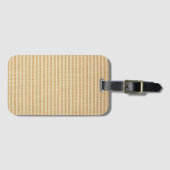 Pale Yellow Stripes Threaded Fabric Pattern ラゲッジタグ (正面横)