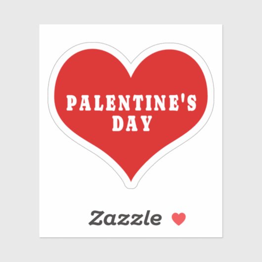 PALENTINE'S DAY Red Loveハートビニールシール シール (シート)