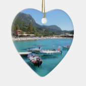 Paleokastritsaのビーチ、コルフ島 セラミックオーナメント (右)