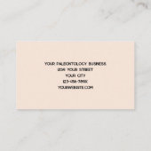 Paleontology Bones Whale Skeleton 名刺 (裏面)