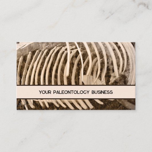 Paleontology Bones Whale Skeleton 名刺 (正面)