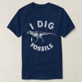 Paleontology I Dig Fossils Dinosaur Skeleton And H Tシャツ (デザイン正面)