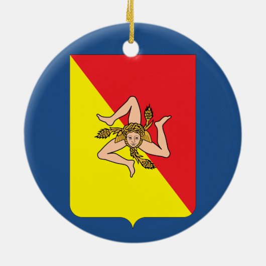 Palermo*のシシリーのクリスマスのオーナメント セラミックオーナメント (裏面)