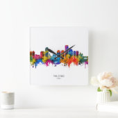 Palermo Italy Skyline スクエア壁時計 (ホーム)