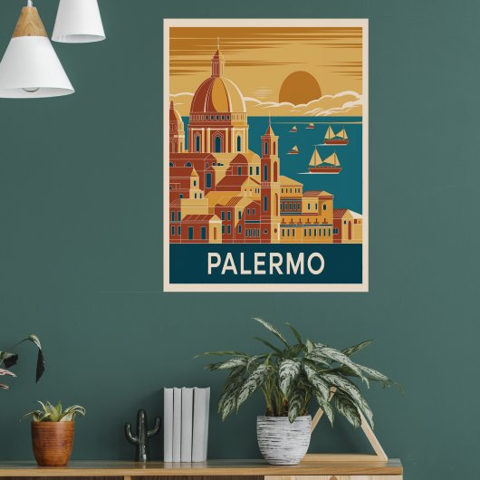 Palermo Vintage Travel ポスター (リビング1)