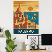 Palermo Vintage Travel ポスター (ホームオフィス)