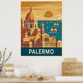 Palermo Vintage Travel ポスター (キッチン)