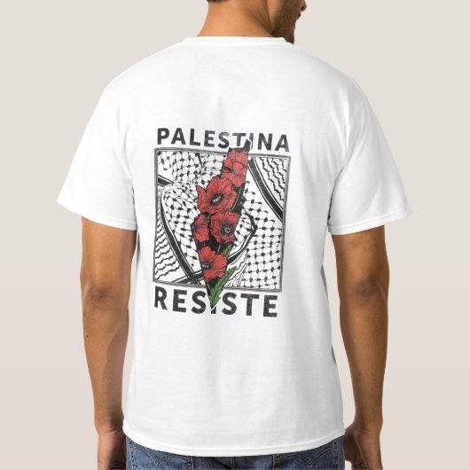Palestina Resist T-Shirt Tシャツ (裏面)