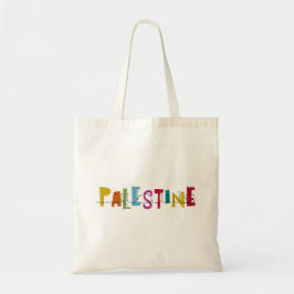 PALESTINEアラビア語カラフル名 トートバッグ