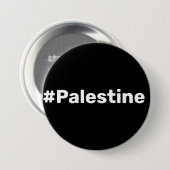 #Palestineガザを支シンプル援する基本的な文字 缶バッジ (正面&裏面)