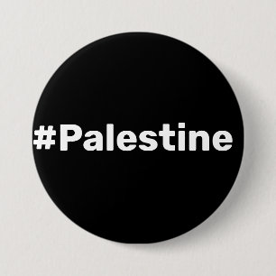 #Palestineガザを支シンプル援する基本的な文字 缶バッジ
