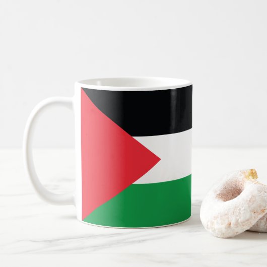 Palestine Flag コーヒーマグカップ (ドーナツ)