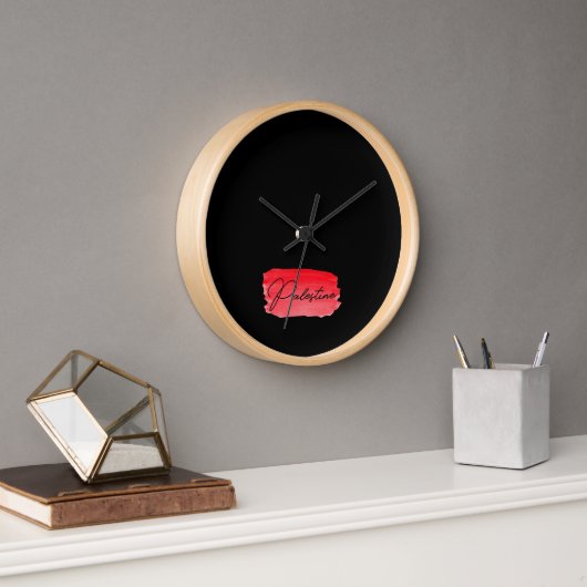 Palestine Gaza Free 壁時計 (オフィス)