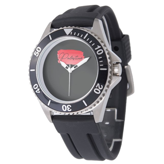 Palestine Gaza Free 腕時計 (アングル)