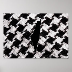 Palestine Scarf with Map Poster ポスター