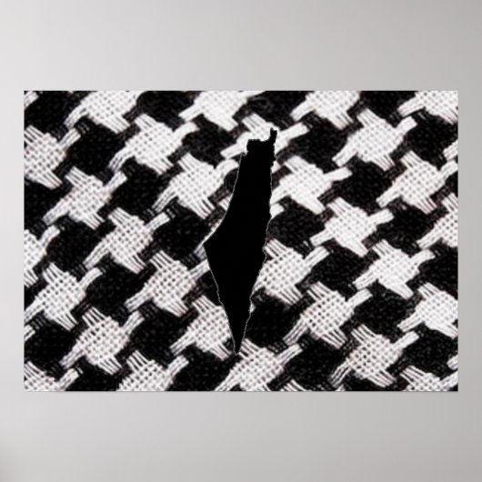 Palestine Scarf with Map Poster ポスター (正面)