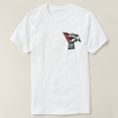 Palestine Solidarity Fist Flag Tee Tシャツ (デザイン正面)