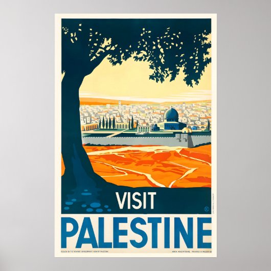 Palestine Vintage Travel Poster Print ポスター (正面)