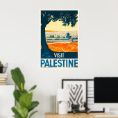 Palestine Vintage Travel Poster Print ポスター (ホームオフィス)