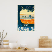 Palestine Vintage Travel Poster Print ポスター (キッチン)