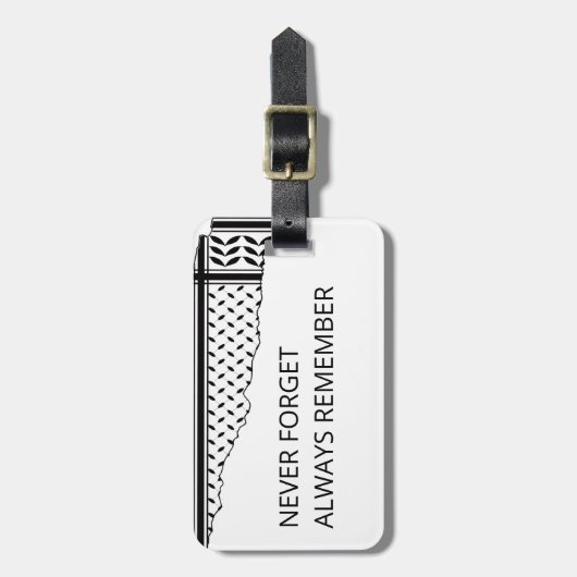 Palestine: We are Human, We are Equal ラゲッジタグ (正面縦)