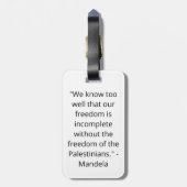 Palestine: We are Human, We are Equal ラゲッジタグ (裏面縦)