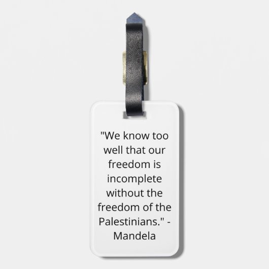 Palestine: We are Human, We are Equal ラゲッジタグ (裏面縦)