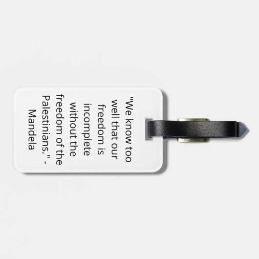 Palestine: We are Human, We are Equal ラゲッジタグ (裏面横)