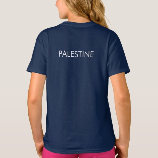 Palestine: We are Human, We are Equal Tシャツ (裏面)