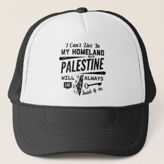 Palestine will always live inside of me-blk キャップ