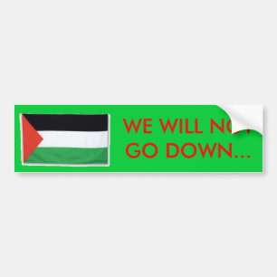 PalestineFlagBig08、私達はNOTGO…おろします バンパーステッカー