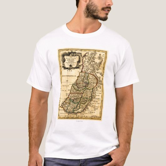 PalestinePanoramicの地図のイスラエル共和国の種族 Tシャツ (正面)
