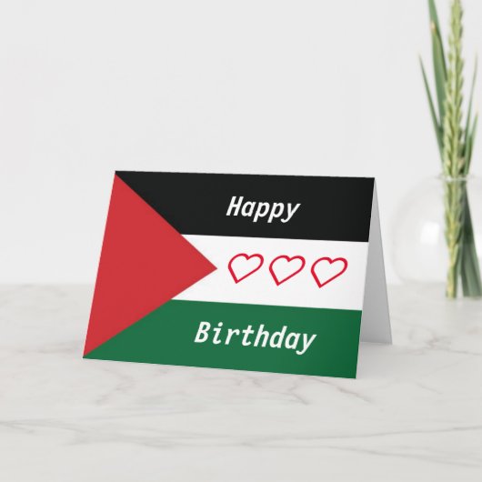Palestinian flag birthday card シーズンカード (正面)