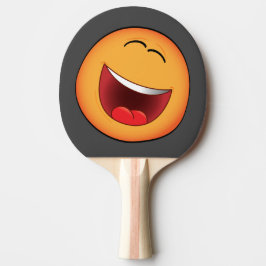 Paleta de ping pong con emoji. 卓球ラケット