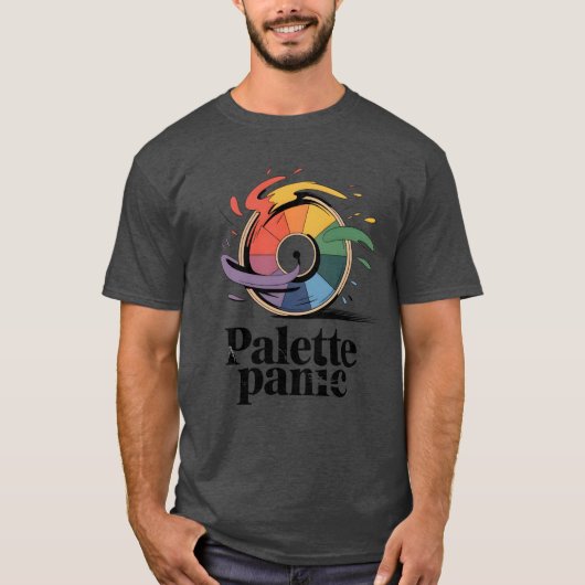 Palette Panic | Funny Artist Humor Tシャツ (正面)