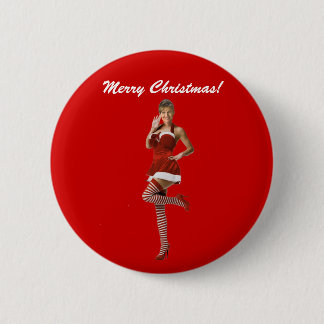 Palinのクリスマス(Tシャツ、クリスマスカード、ボタン) 缶バッジ