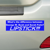 Palin =口紅を持つブッシュ バンパーステッカー (車上)