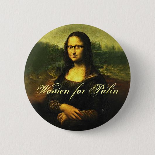 Palin 2008年のための女性 缶バッジ (正面)