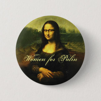 Palin 2008年のための女性 缶バッジ