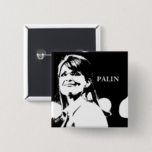 Palin b/w Pin 缶バッジ (正面&裏面)